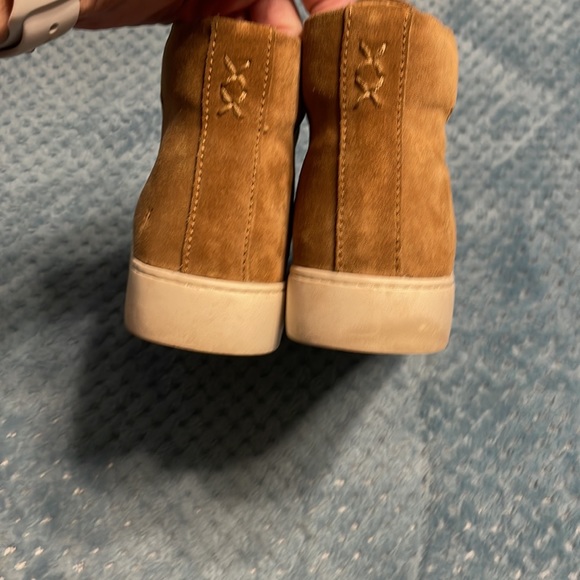 Frye Lena Hightop Zip Sneaker, Tan, Size 9 - Picture 5 of 7